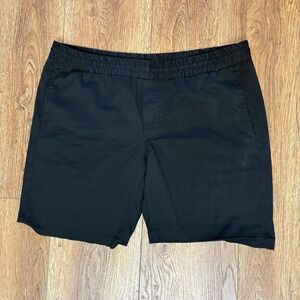 Murano Performance Mens Black Elastic Waist Drawstring Shorts Size‎ L Stretch